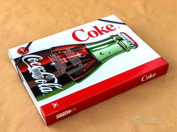 COCA-COLA CARTELLA BOTTIGLIA CON ELASTICI 33X25