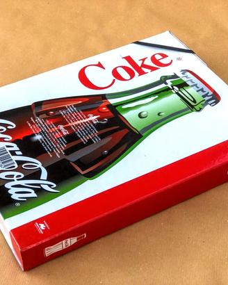 COCA-COLA CARTELLA BOTTIGLIA CON ELASTICI 33X25