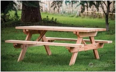 tavolo in legno massello di castagno 