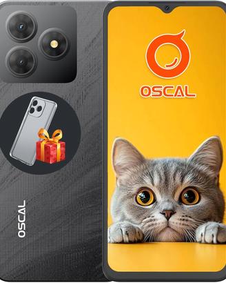 OSCAL Flat 2C Smartphone Android 14 128GB+6GB Nero