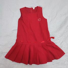 vestitino in velluto rosso per bimba 