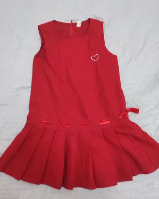 vestitino in velluto rosso per bimba 