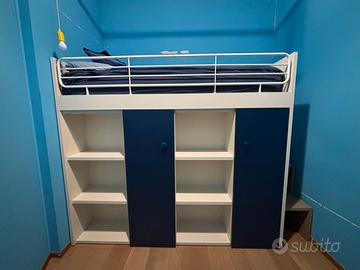 Mobile/libreria con letto