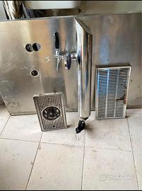 Piano acciaio con colonna per birra 2.65 x 65x0.8