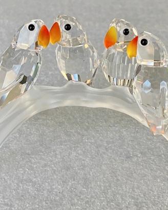 Pappagallini su ramo Swarovski