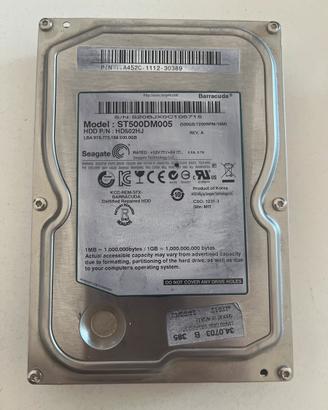 Hard disk seagate HD 500GB 7200RPM 16M HD502HJ