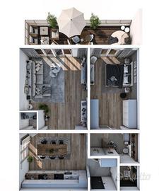 Bilocale con terrazzo a Duno