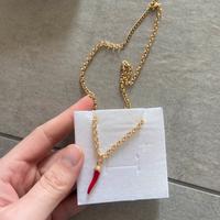 Collana cornetto rosso