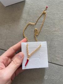 Collana cornetto rosso