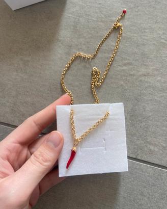 Collana cornetto rosso