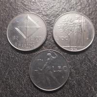 50 Lire Vulcano e 100 Lire Minerva e Marconi 1974