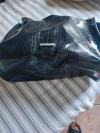 borsa in pelle nera 