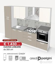 -Cucina moderna- L.300cm + Elettrodomestici