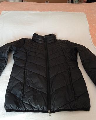 Piumino con zip cappuccio nero EA7 Emporio Armani
