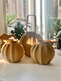 Lanterne in legno e tessuto