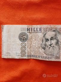 Banconota da lire 1000 con Leonardo da vinci