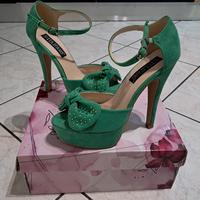 sandali verdi n.36 tacco 10