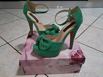 sandali verdi n.36 tacco 10