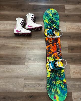 Snowboard (tavola) Burton con scarponi