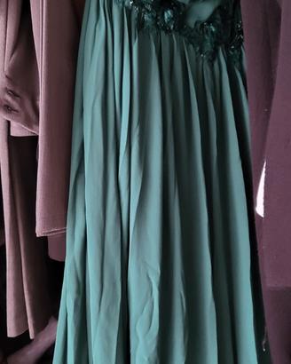 abito sera lungo monospalla 