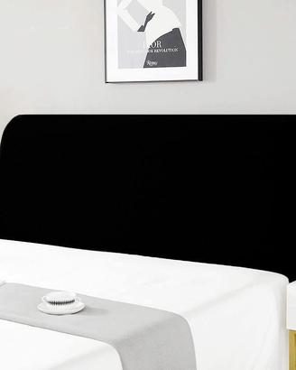 Copri testiera letto 120cm elastica Nera Jacquard