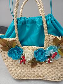 Borsa L&Z - in paglia - foderata