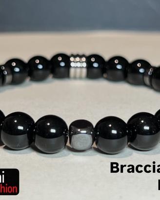 Bracciale modello Eclipse Noir pietre & acciaio