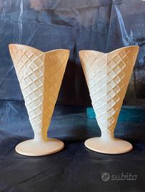 Coppia coppette in vetro per gelato