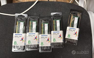 5 x Adata DDR3L 1600mhz 8gb CL11 - Nuove