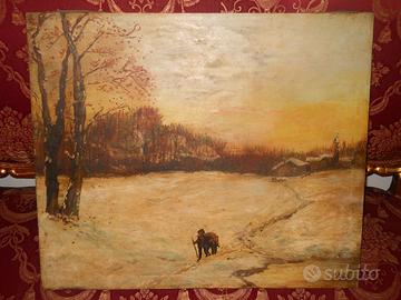 Grande olio su tela fine 800