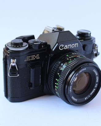 Canon AE-1 Black + Canon FD 50mm f/1.8 TESTATA
