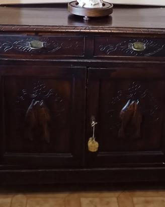 CREDENZA IN LEGNO  STILE LIBERTY 