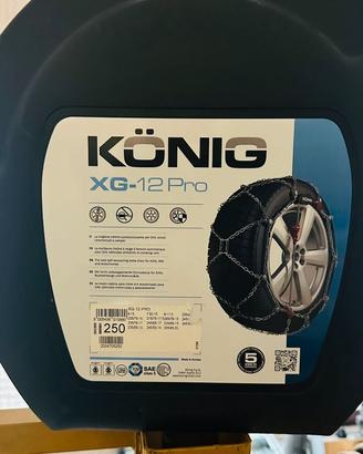 Catene neve König XG-12 Pro 250 nuove