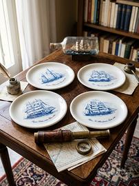 Set 4 piatti vintage Piral Albisola
