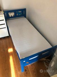 Letto lettino Kritter Ikea blu 70x160