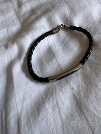 Bracciale unisex gomma e acciaio inox