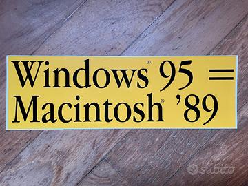 Bumper Sticker Originale Apple Macintosh anni 90
