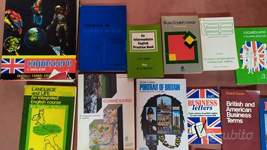 stock libri di letteratura e grammatica inglese