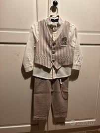 Abito da cerimonia bambino 3 anni 100% cotone