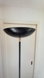 lampada piantana, alogena, nera, metallo