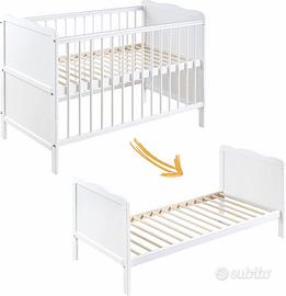 Lettino Neonato 2in1 con Sponda regolabile