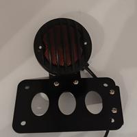 portatarga laterale con faro vintage led 