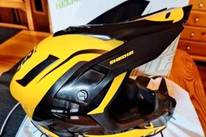 casco moto Ufo quiver shedir giallo nero tg. M