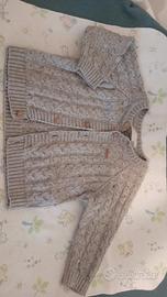 Cardigan caldo bimbo 12 mesi grigio
