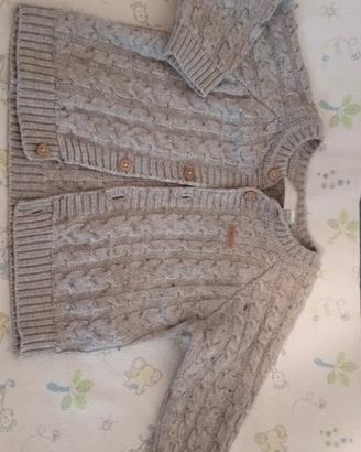 Cardigan caldo bimbo 12 mesi grigio