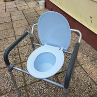 Sedia Comoda WC in alluminio pieghevole 
