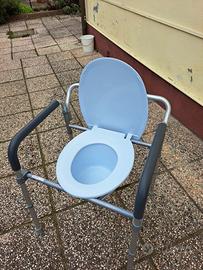 Sedia Comoda WC in alluminio pieghevole 