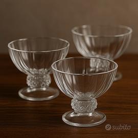 Set 12 coppette vintage in vetro lavorato – Elegan