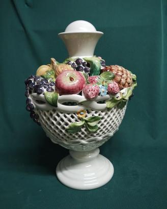 Base lampada in ceramica dipinta a mano