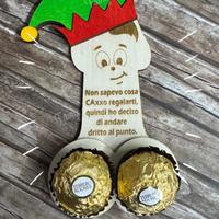 Segnaposto natalizio in legno